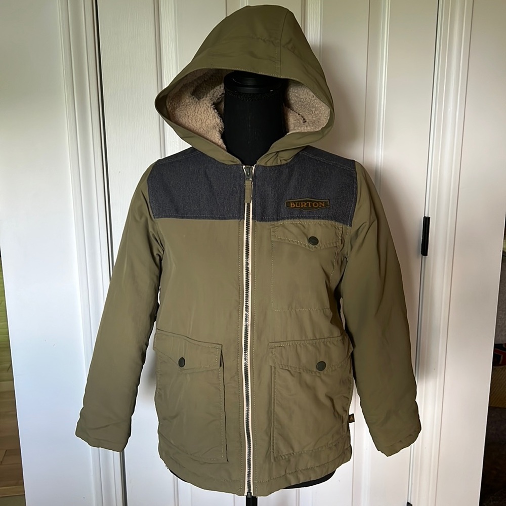 Burton Boys Dryride Jacket Denim Green Medium